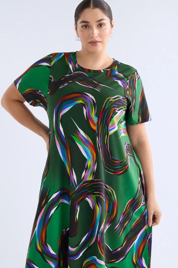 Elk Sigel T Shirt Dress | Facet Print