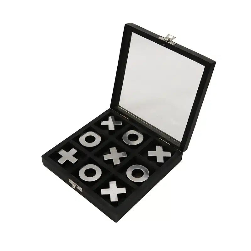 Le Forge Tic Tac Toe Box | Black Silver