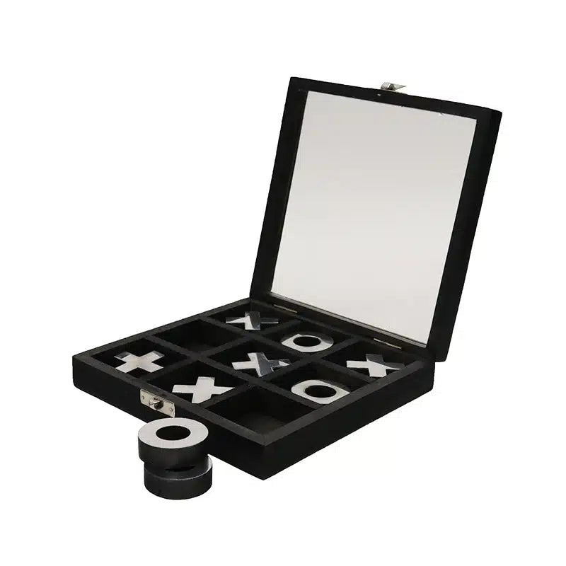 Le Forge Tic Tac Toe Box | Black Silver