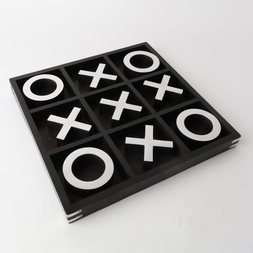 Le Forge Tic Tac Toe Box | Black Silver