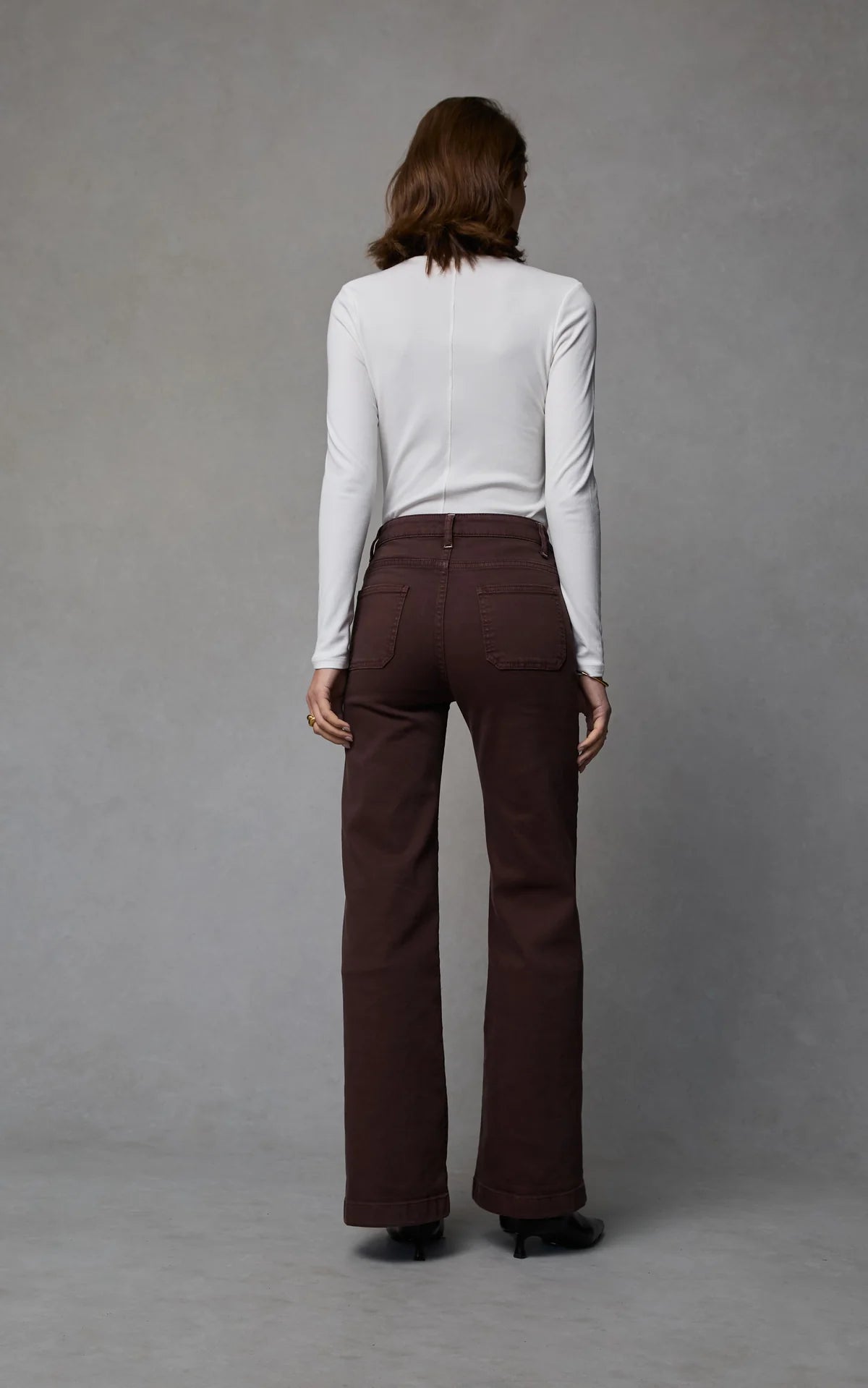 Dricoper Indy High Rise Wide Leg Jeans | French Roast