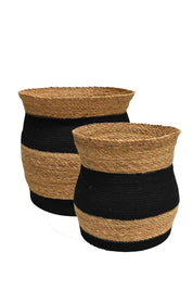 Bangla Baskets | Natural With Black Large