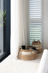 Amini Baskets | Natural With White Large