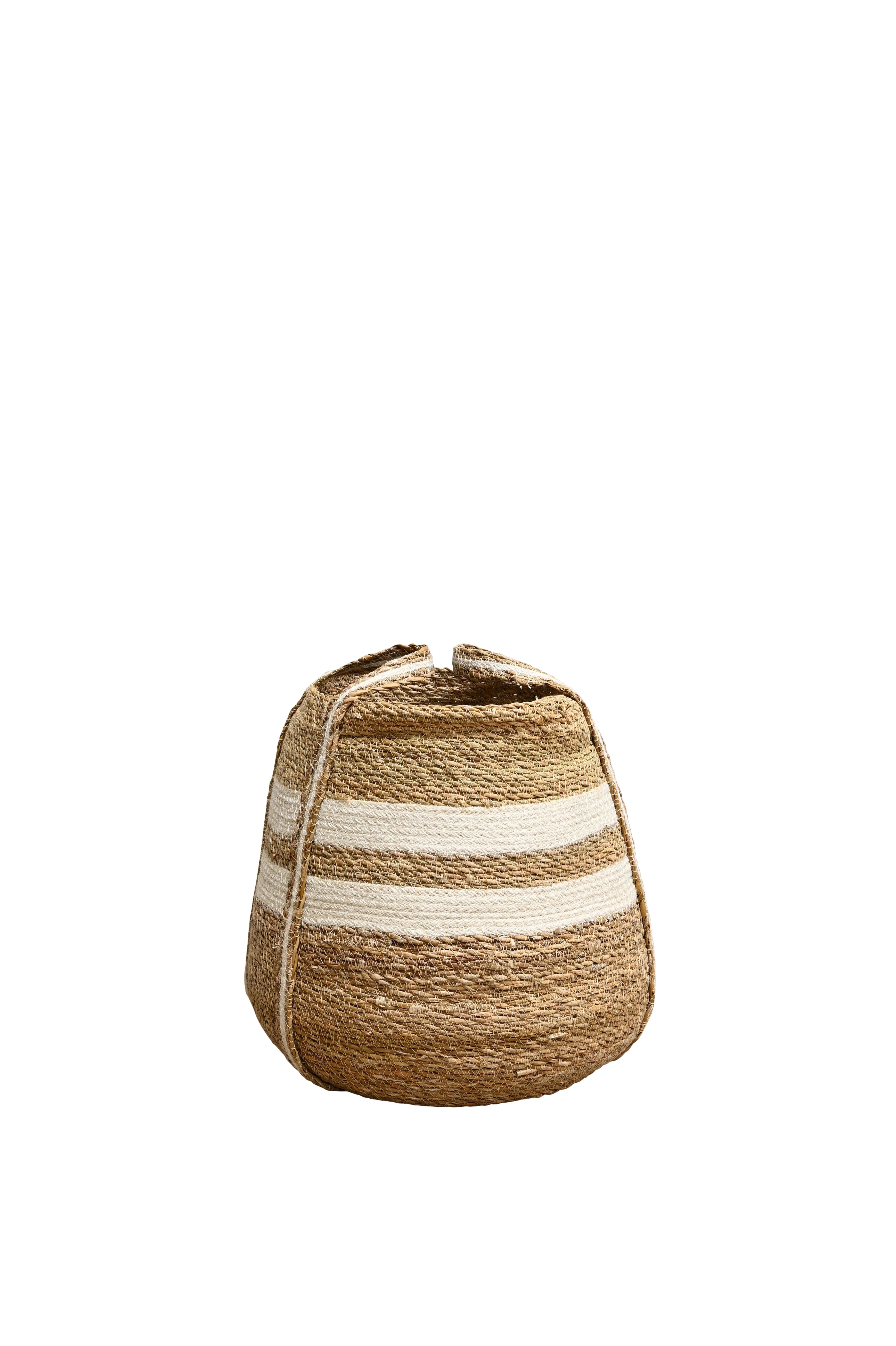 Amini Baskets | Natural With White Small
