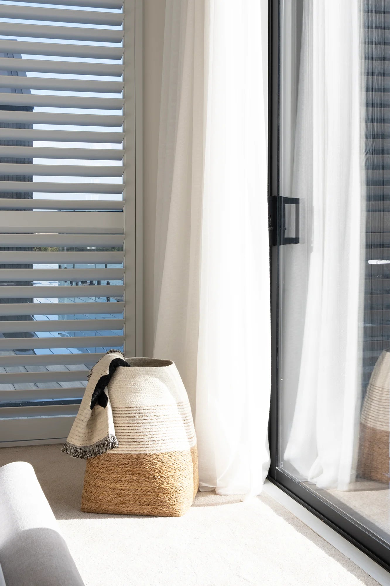 Maren Basket | Natural With White