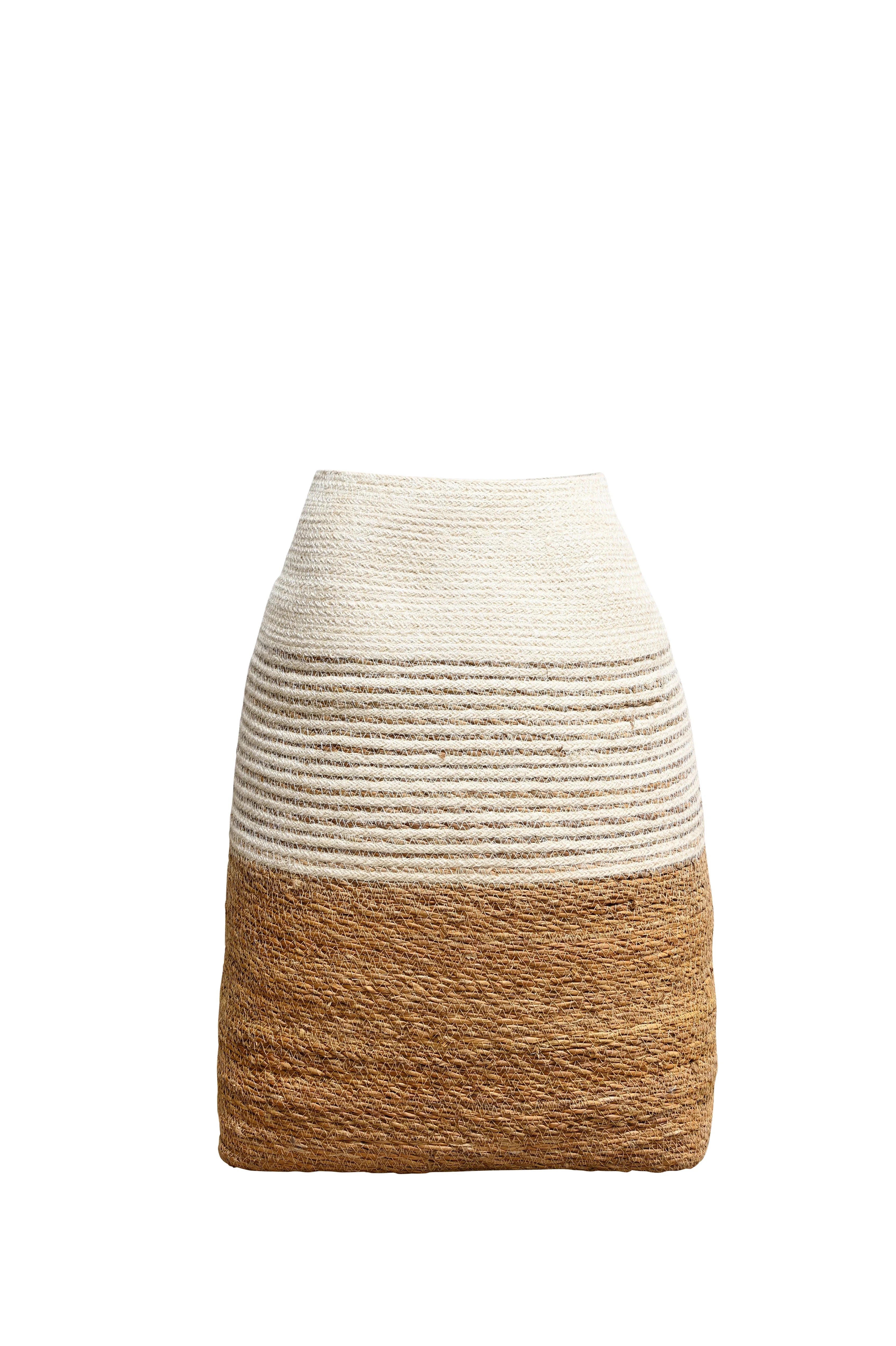 Maren Basket | Natural With White