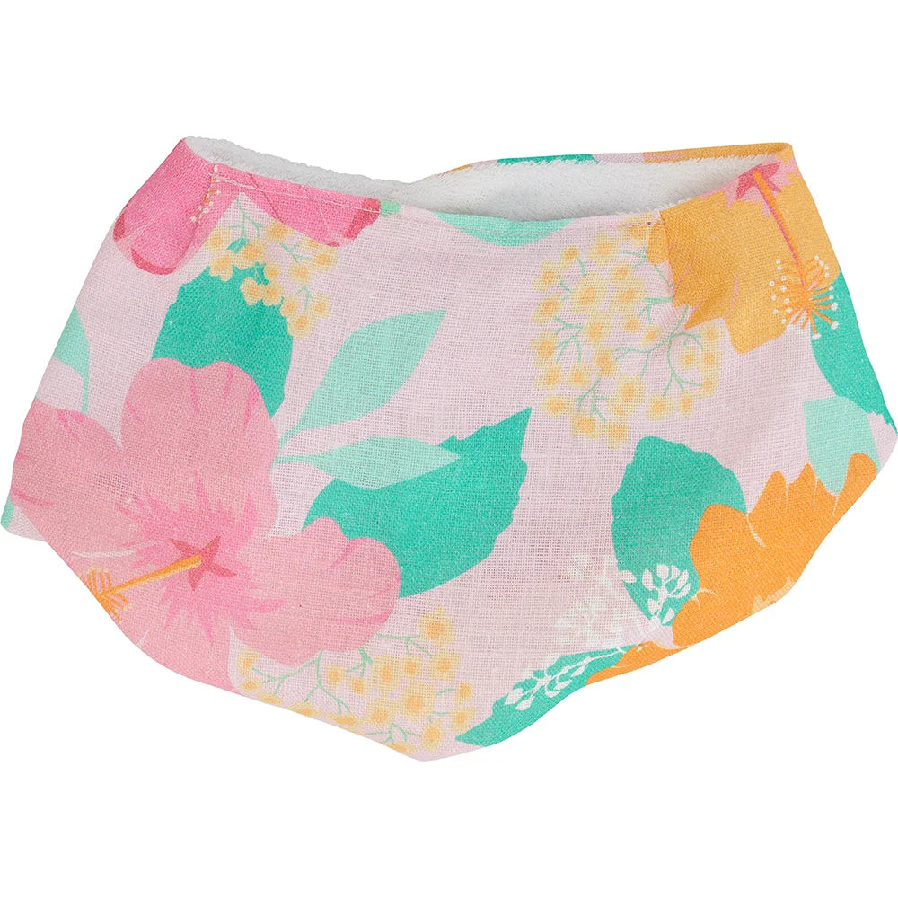 Maytime LITTLE TRENDS LINEN Bandana Bib Hibiscus