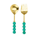Orb Salad Server Set | Emerald
