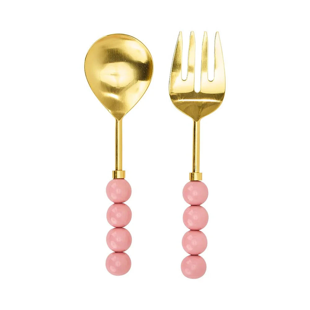 Orb Salad Server Set | Light Pink