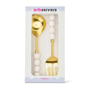 Orb Salad Server Set | White