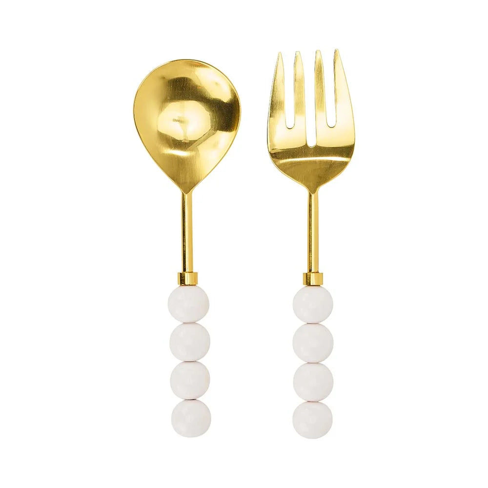 Orb Salad Server Set | White