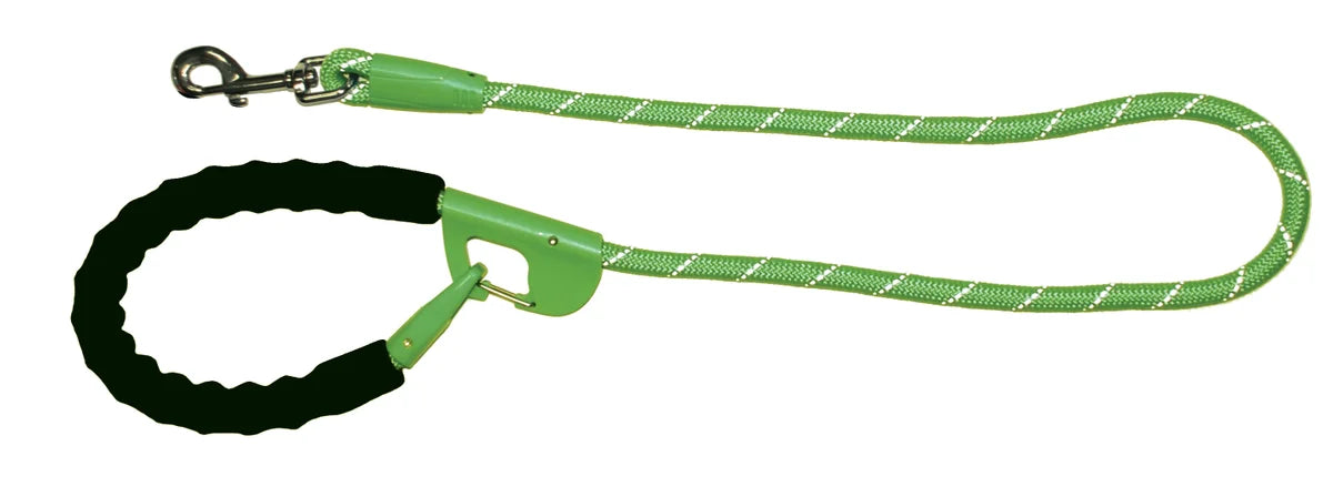 HOT DOG Snap n Stay Leash | Lime Stripe