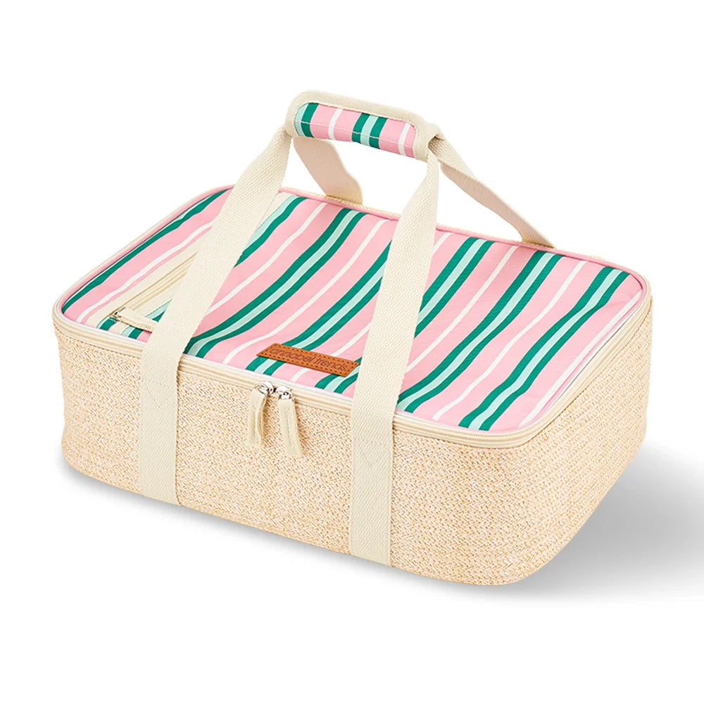 Picnic Make & Take Bag | Pink & Green Stripe