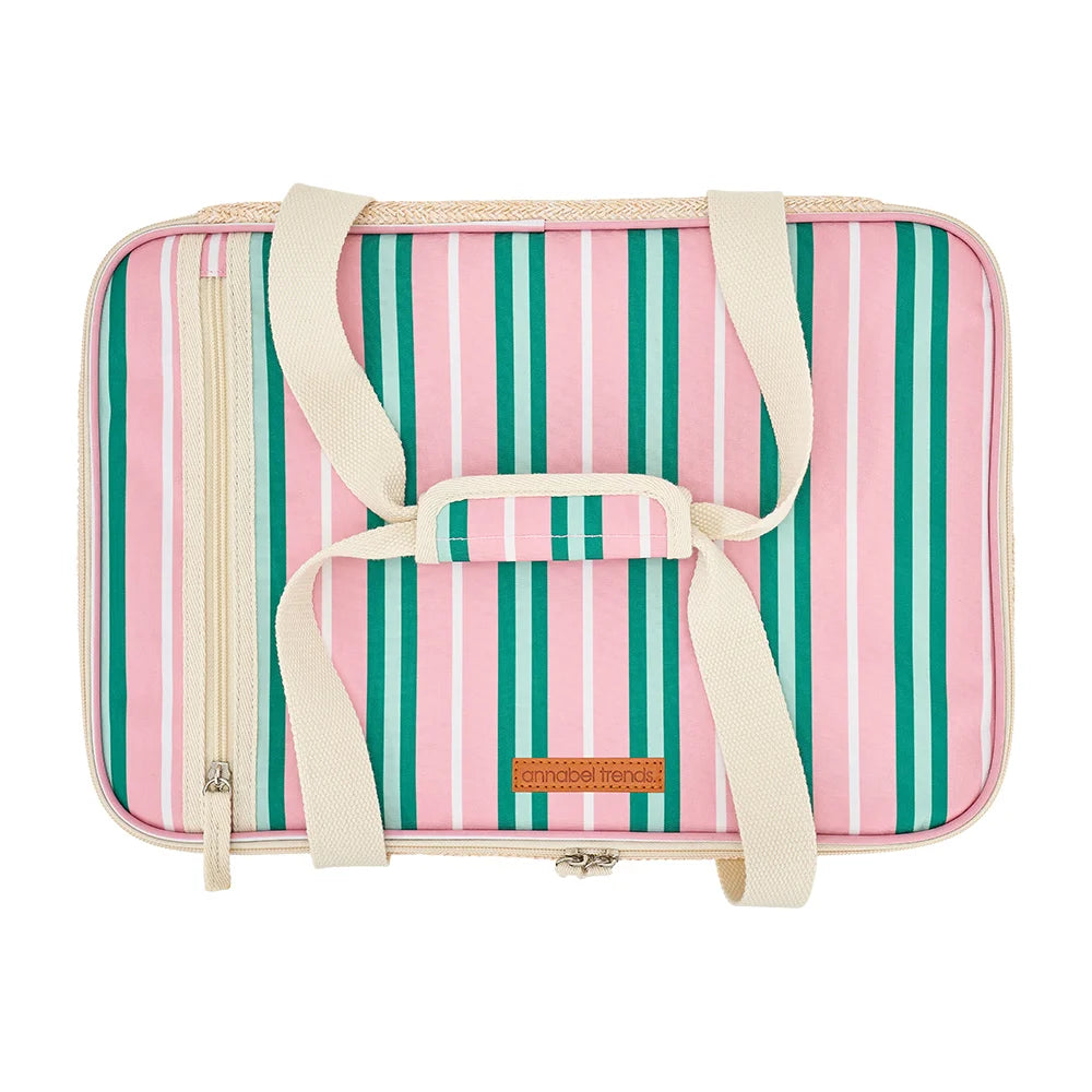 Picnic Make & Take Bag | Pink & Green Stripe