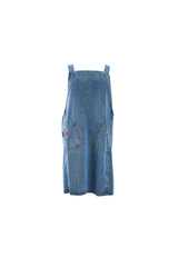 Denim Apron | Apple Embroidery