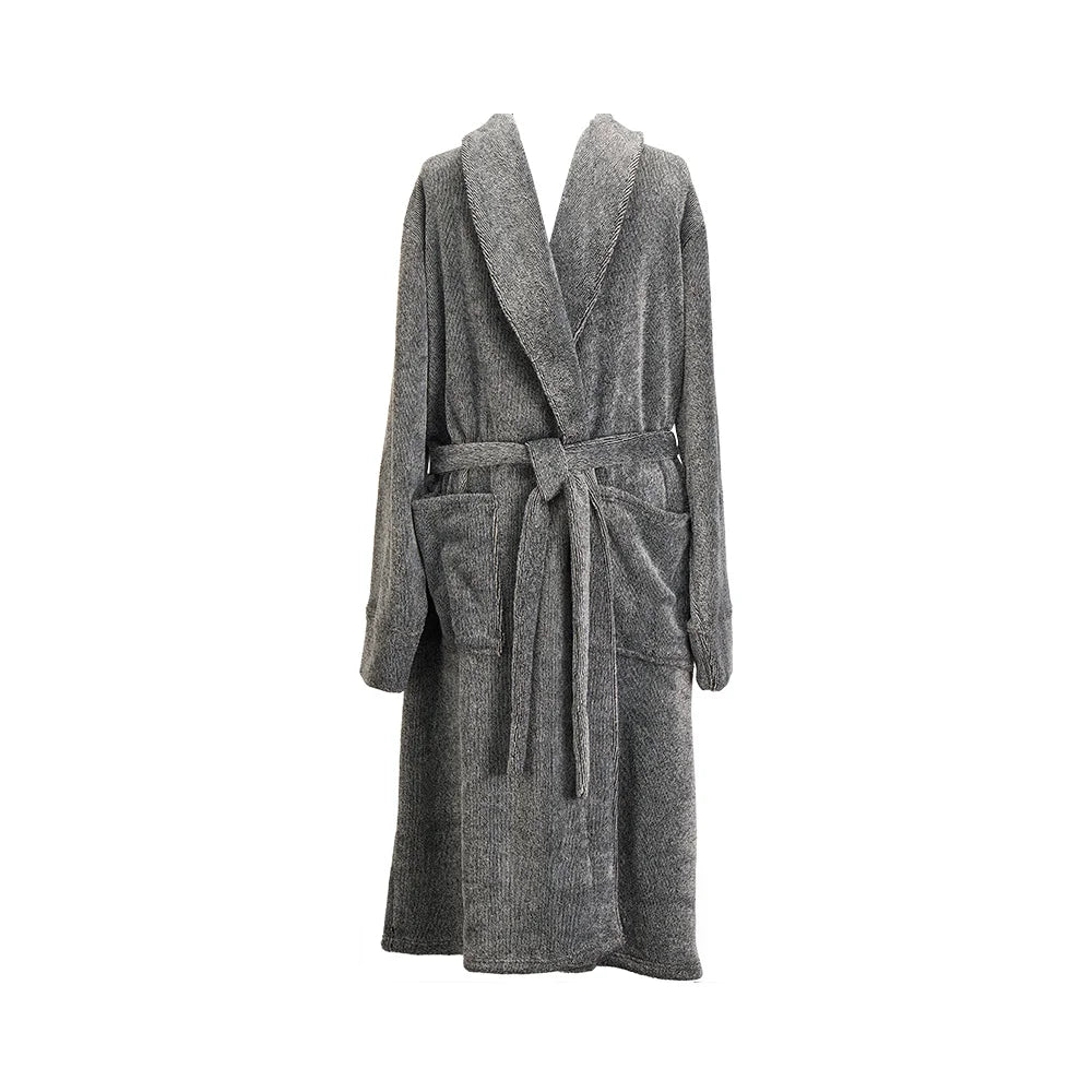 Annabel Trends MENS Bath Robe | Black Marle