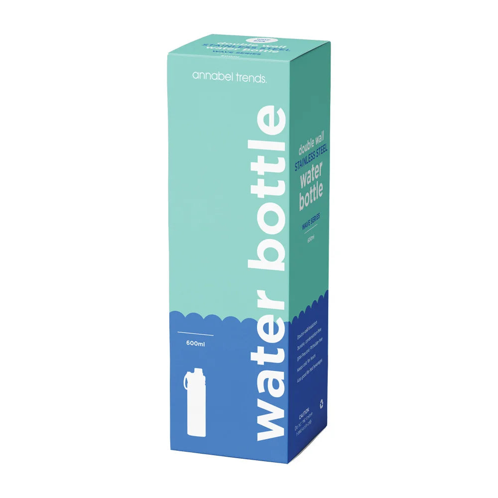 Wave Drink Bottle 600ml | Aqua Blue