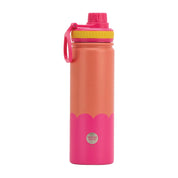 Wave Drink Bottle 600ml | Orange Hot Pink