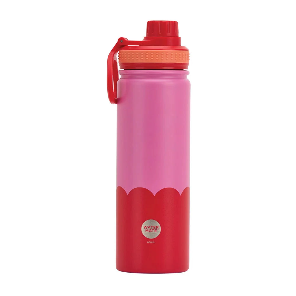 Wave Drink Bottle 600ml | Wave Pink Red