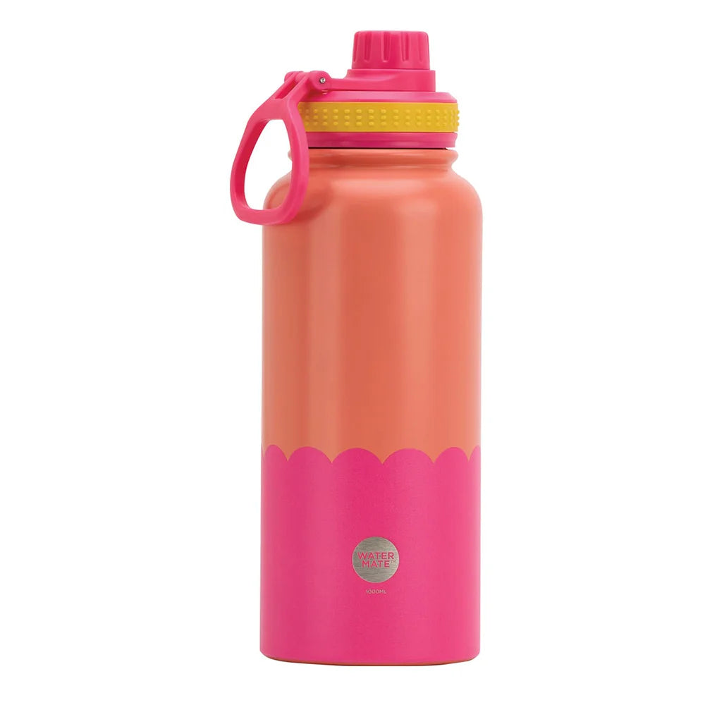 Drink Bottle Wave 1000ml | Orange Hot Pink