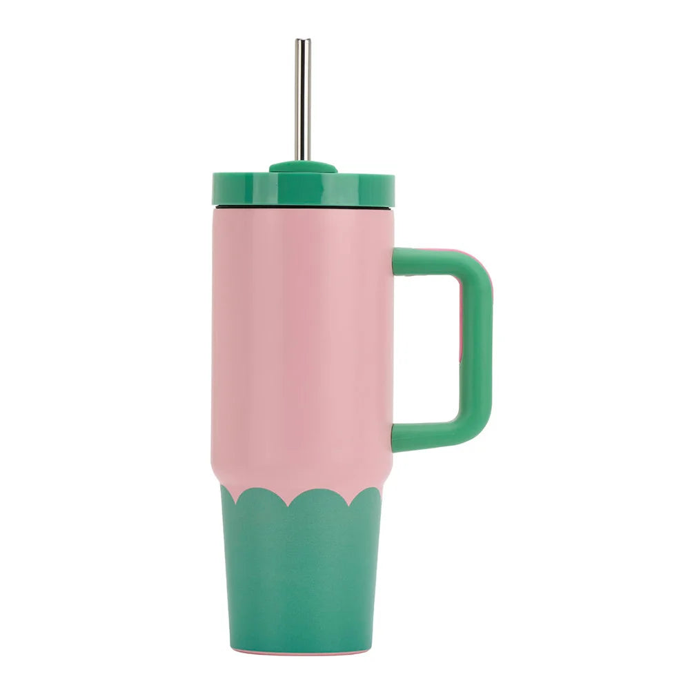 Super Sip Stainless Steel Wave Drink Cup | Musk Green