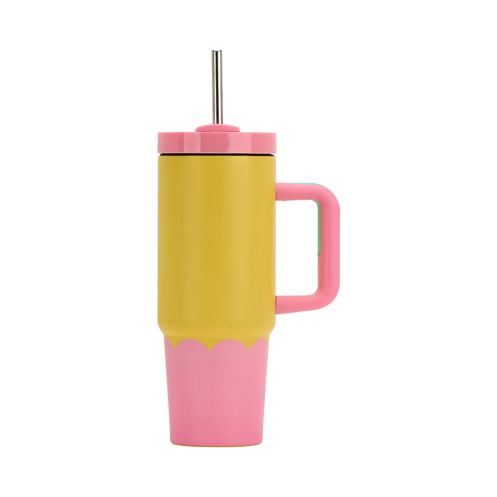 Super Sip Stainless Steel Wave Drink Cup | Yellow Candy