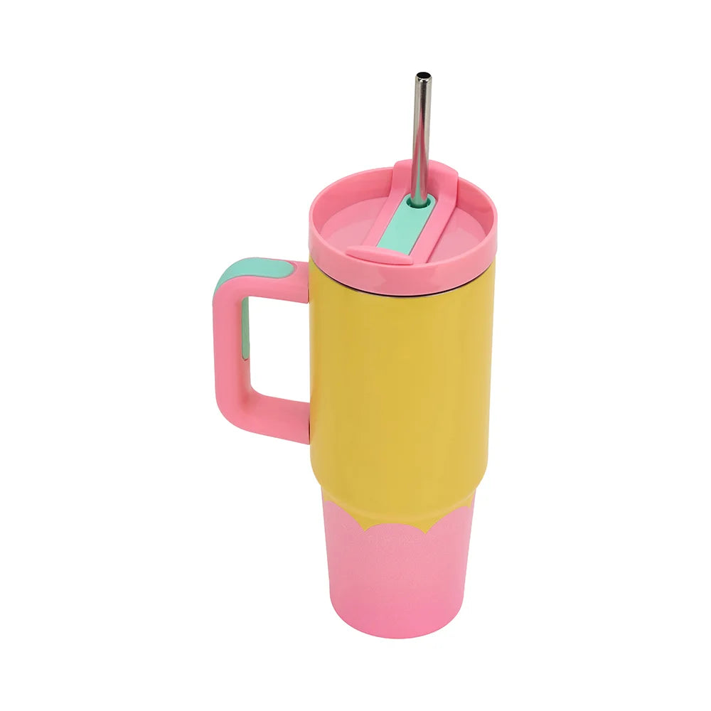 Super Sip Stainless Steel Wave Drink Cup | Yellow Candy