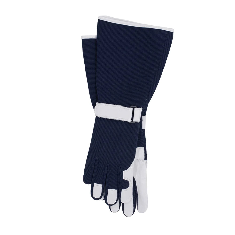 2nd Skin Goatskin Long Sleeve Gloves | Navy