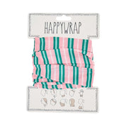 Happywrap Head Scarf | Pink & Green Stripe