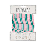 Happywrap Head Scarf | Pink & Green Stripe