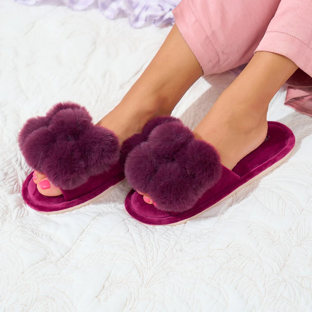 Cosy Luxe Slippers | Mulberry