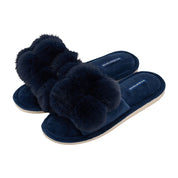 Cosy Lux Slippers | Pom Pom Navy
