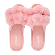 Cosy Luxe Slippers Pom Pom Pink Lemonade | L