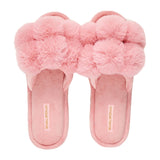 Cosy Luxe Slippers Pom Pom Pink Lemonade | L
