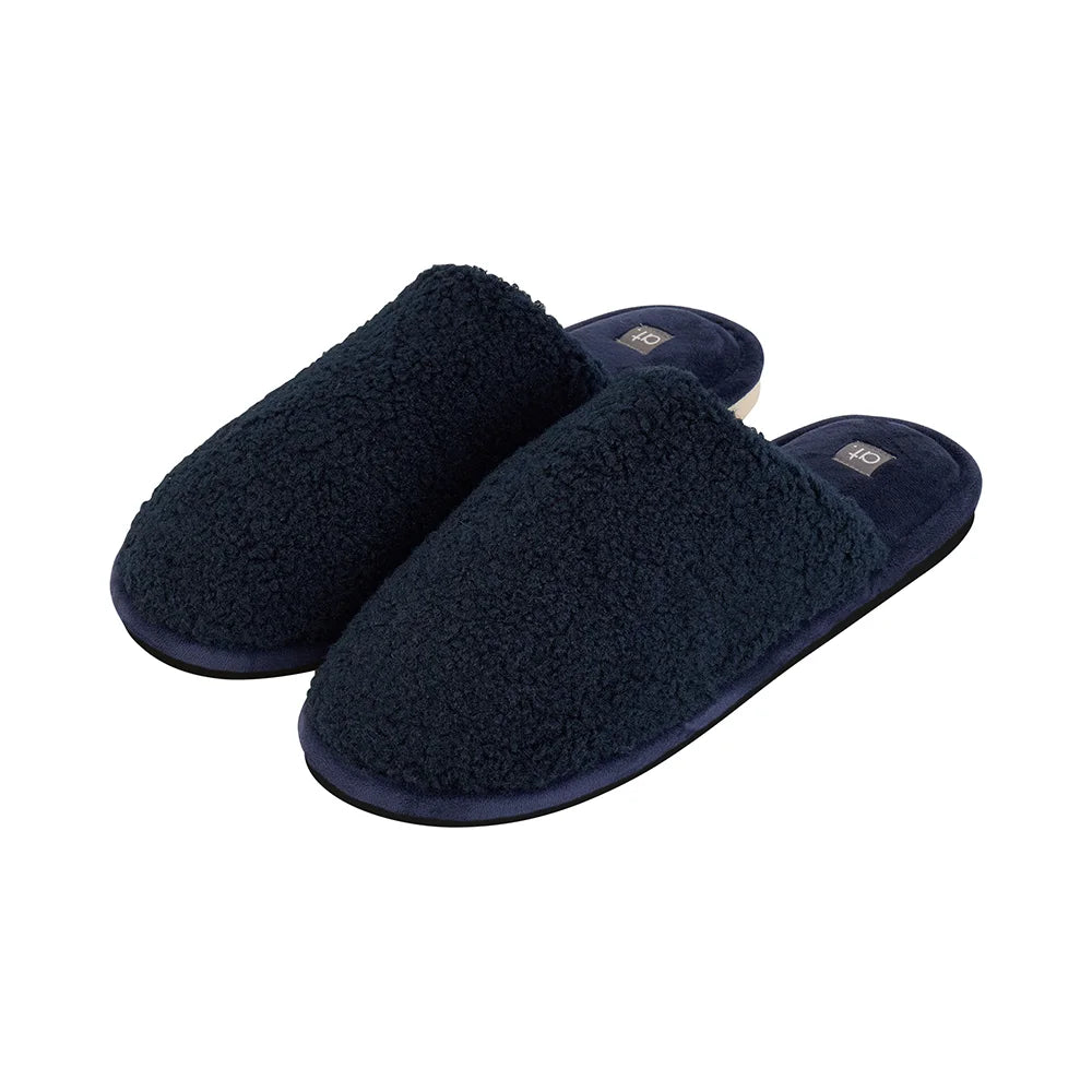 Annabel Trends MENS Cosy Slipper Navy | L/XL
