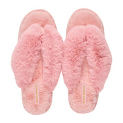 Cosy Luxe Slipper Thongs Pink Lemonade
