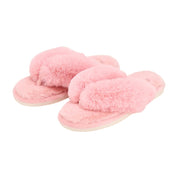 Cosy Luxe Slipper Thongs Pink Lemonade