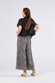 Au Hasard D'un Voyage Pant | Black Beige