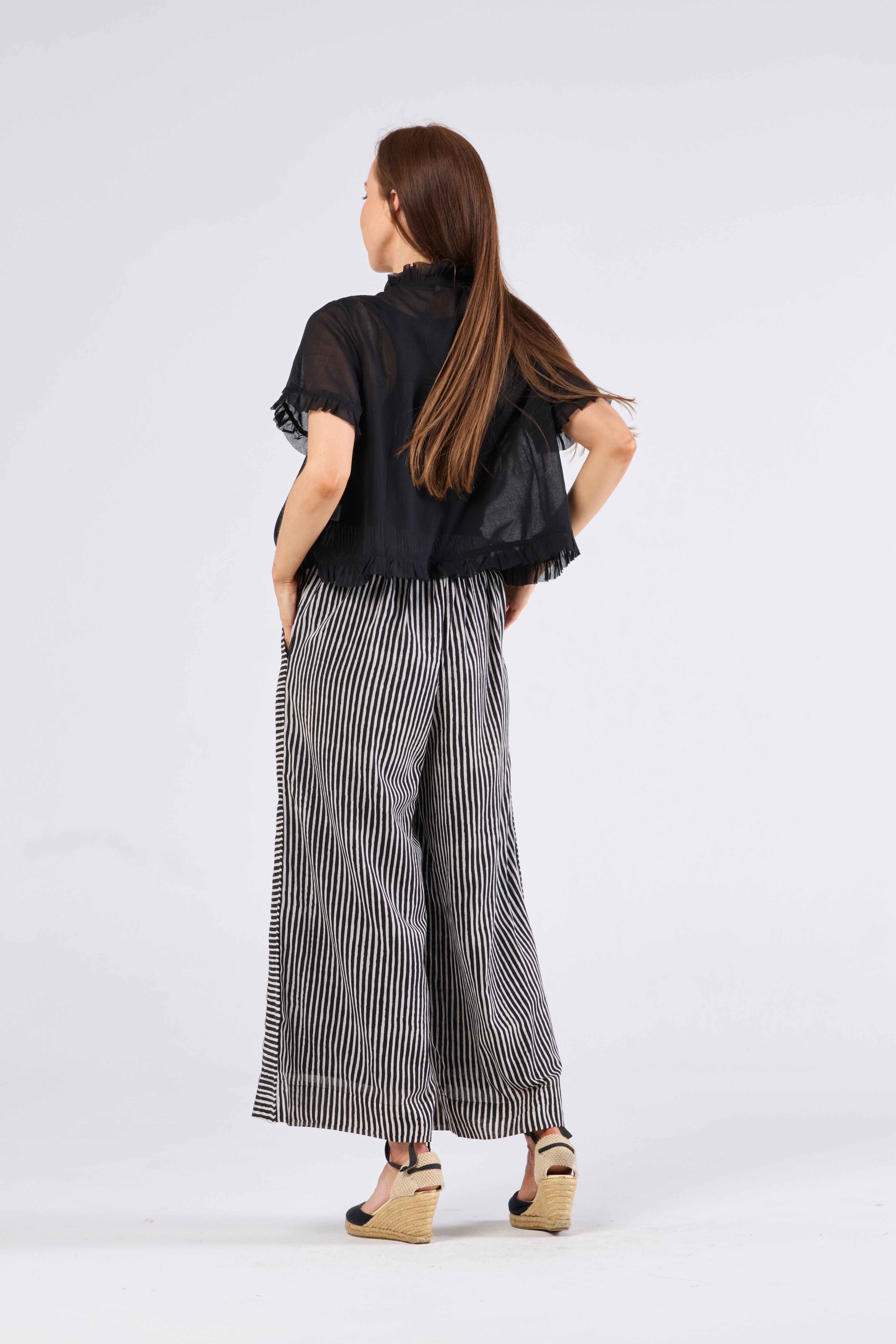 Au Hasard D'un Voyage Pant | Black Beige