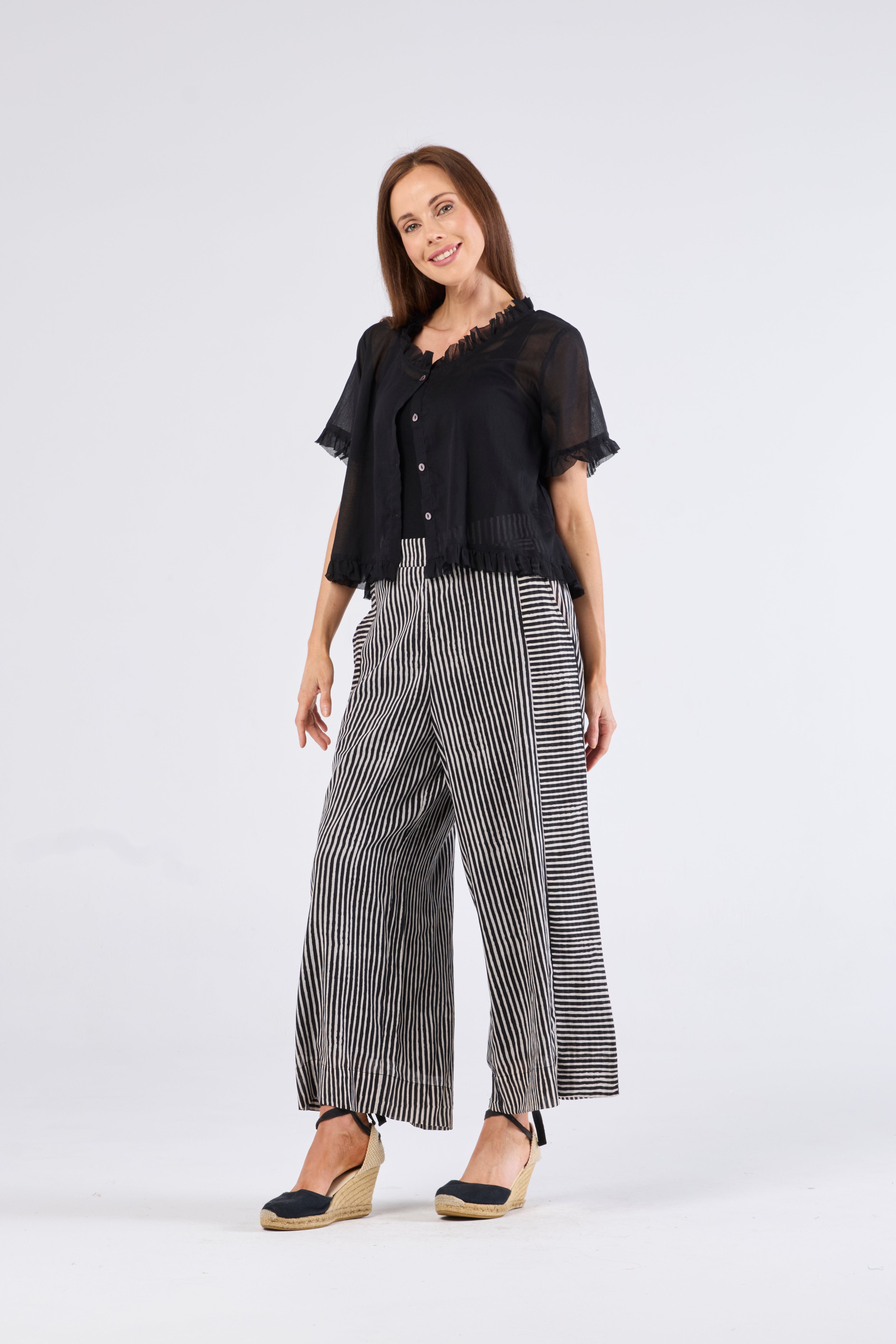 Au Hasard D'un Voyage Pant | Black Beige