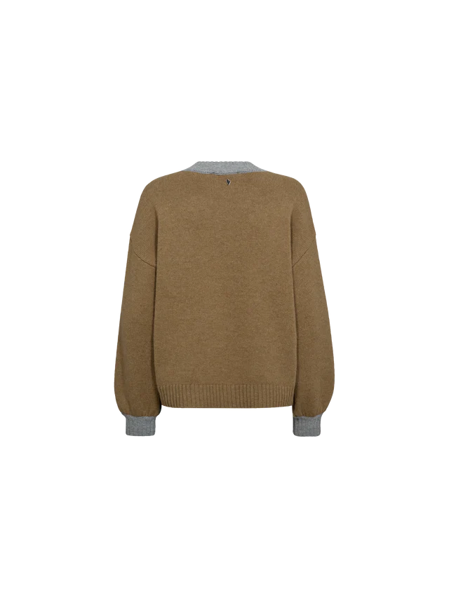 Mos Mosh Beth Ottili V-Neck Knit | Grey