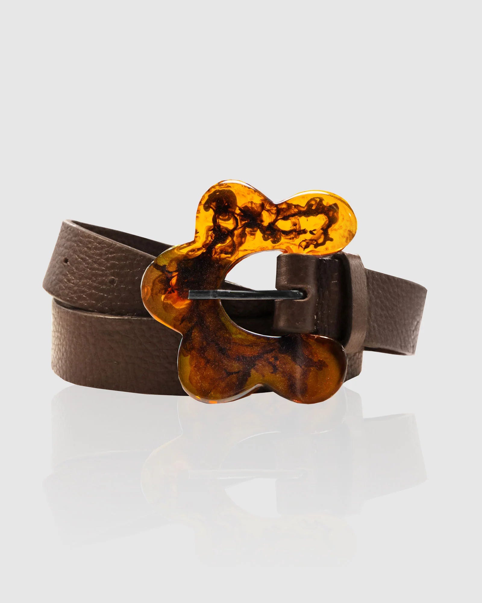 Boom Shankar Flower Belt | Chocolate Pebble
