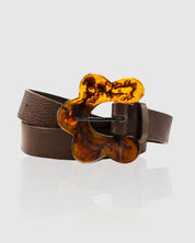 Boom Shankar Flower Belt | Chocolate Pebble