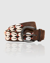 Boom Shankar Shell Belt | Shell Suede