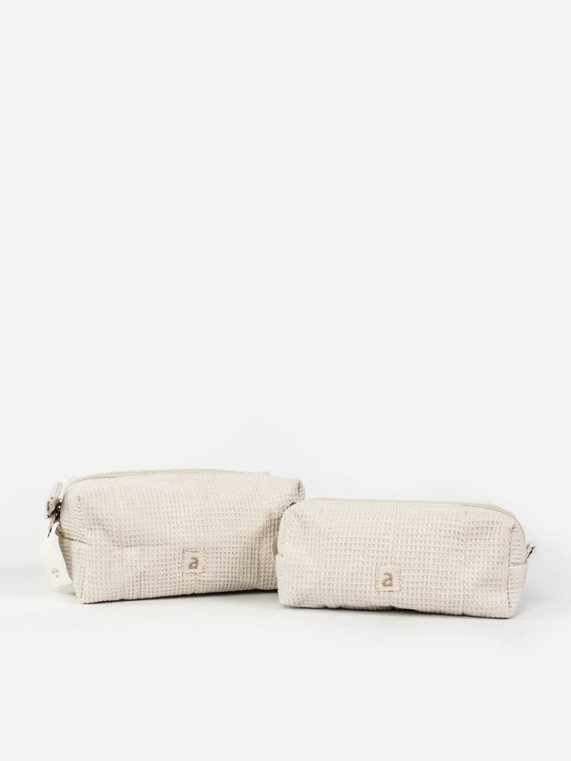 Akiiko Grod Waffle Block Pouch | Natural