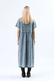 Lollys Laundry Aliya Maxi Dress | Washed Denim