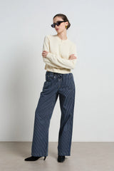 Dricoper Alora Rodeo Loose Pants | Indigo Stripe