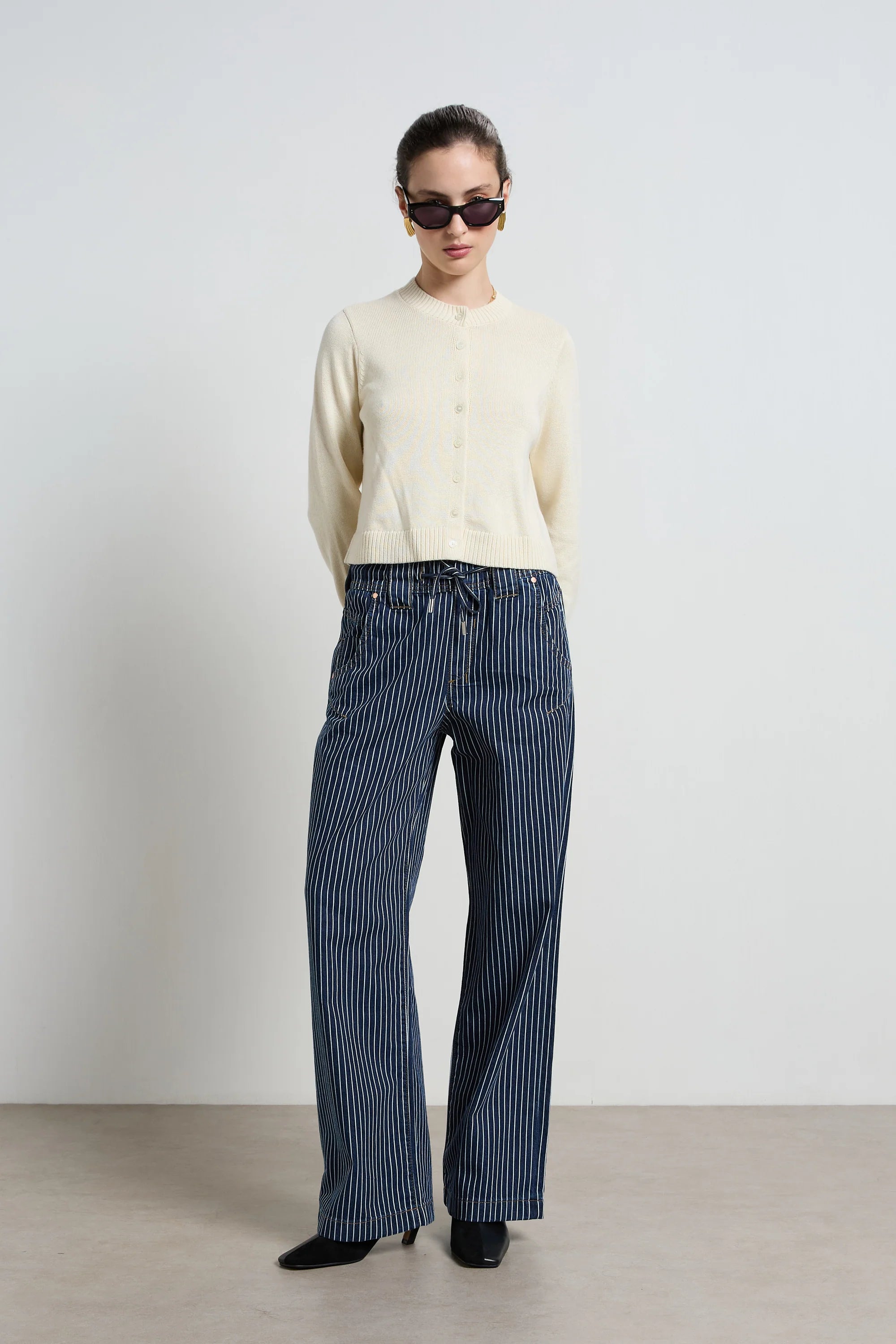 Dricoper Alora Rodeo Loose Pants | Indigo Stripe