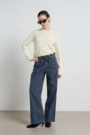 Dricoper Alora Rodeo Loose Pants | Indigo Stripe