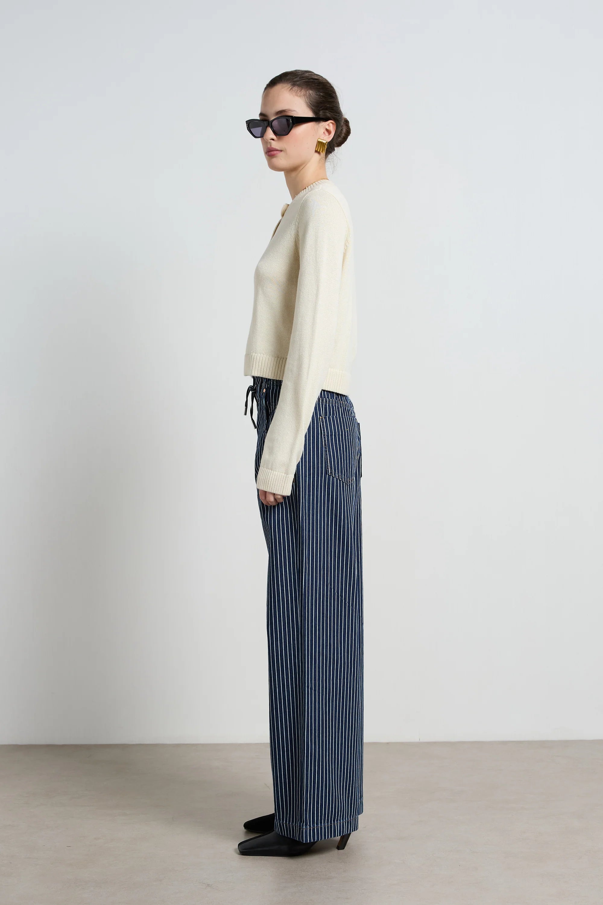 Dricoper Alora Rodeo Loose Pants | Indigo Stripe